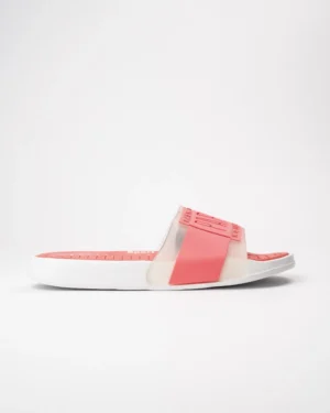 Różowe klapki damskie z napisem PARIS — lekkie i wygodne