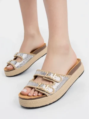 Damskie Klapki SILVER