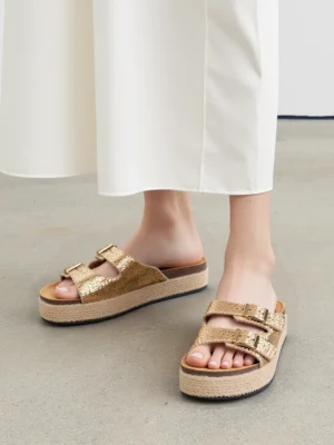 Damskie Klampki Atali GOLD