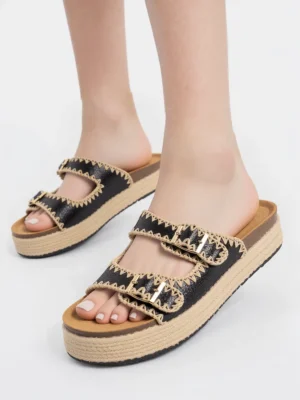 Damskie Klapki Livio BLACK