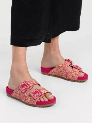 Baleriny damskie eleganckie w kolorze Fushia