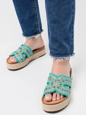 Kozaki damskie eleganckie w kolorze Green