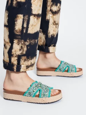 Kozaki damskie eleganckie w kolorze Green