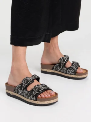 Klapki Etno Sparkle BLACK