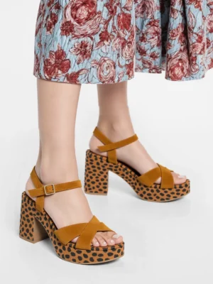 Sandały Leopard Prestige Camel