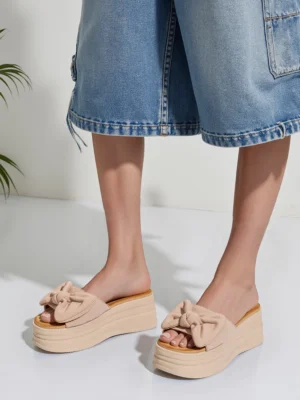 Trampki damskie eleganckie w kolorze Khaki