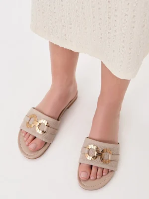 Espadryle damskie eleganckie w kolorze Khaki