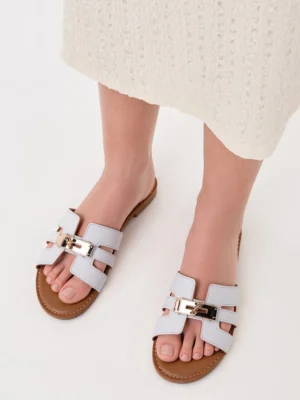 Klapki Livia White