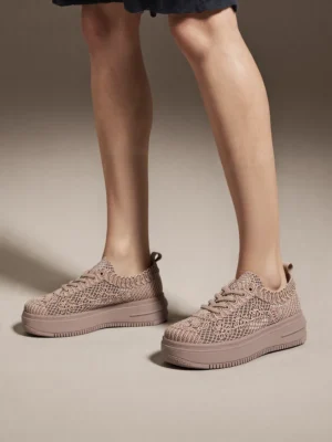 Półbuty damskie eleganckie w kolorze Khaki