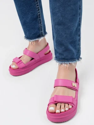 Sandały damskie eleganckie w kolorze Fushia
