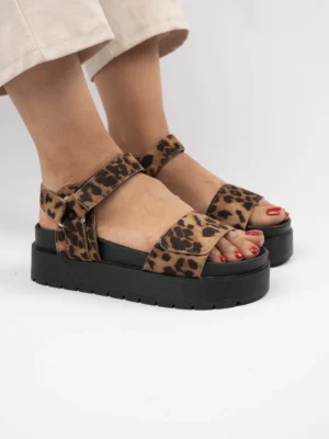 Kozaki damskie eleganckie w kolorze LEOPARD