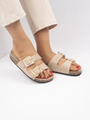 Sneakersy damskie eleganckie w kolorze Khaki