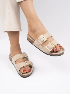 Sneakersy damskie eleganckie w kolorze Khaki