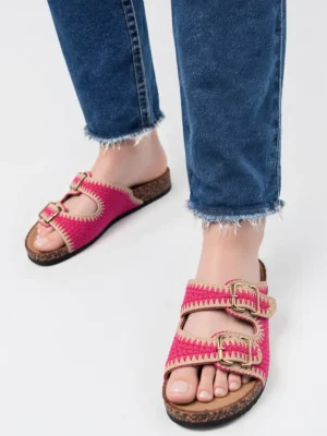 Buty Sportowe damskie eleganckie w kolorze Fushia