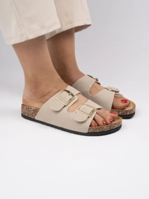 Kozaki damskie eleganckie w kolorze Beige