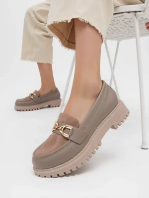 Damskie Mokasyny Khaki