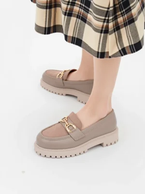 Damskie Mokasyny Khaki