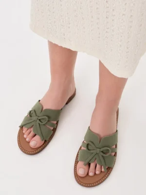 Baleriny damskie eleganckie w kolorze Dk. green