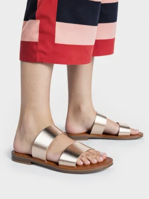 Espadryle damskie eleganckie w kolorze Gold