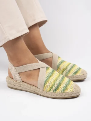 Baleriny damskie eleganckie w kolorze Green