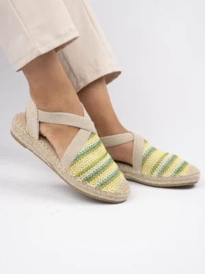 Baleriny damskie eleganckie w kolorze Green