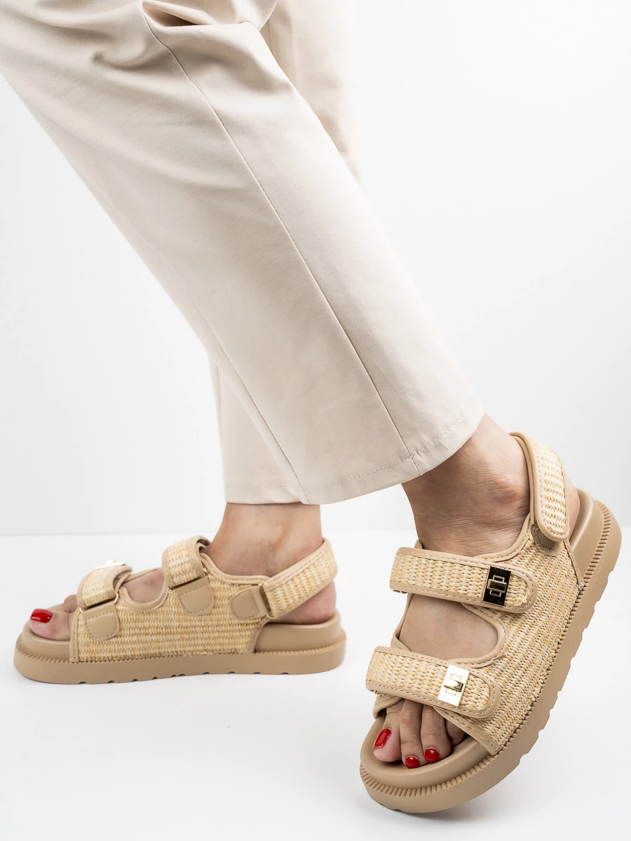Modne Sandały damskie w kolorze Khaki