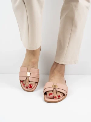 Modne klapki damskie w kolorze Pink