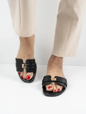 Modne klapki damskie w kolorze Black