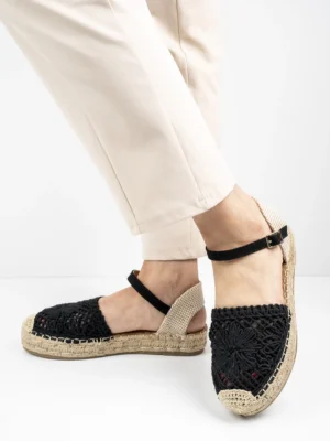 Modne espadryle damskie w kolorze Black