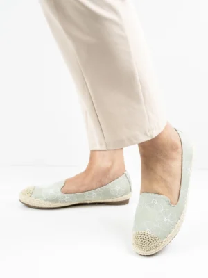 Modne espadryle damskie w kolorze Verde