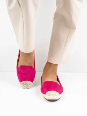 Modne espadryle damskie w kolorze Fuxia