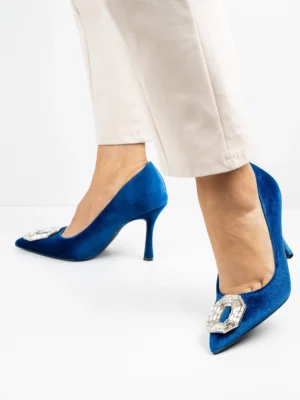 Modne czółenka damskie w kolorze Blue