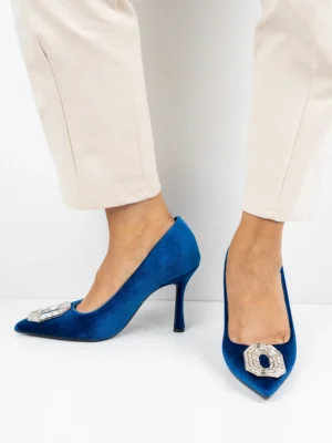 Modne czółenka damskie w kolorze Blue