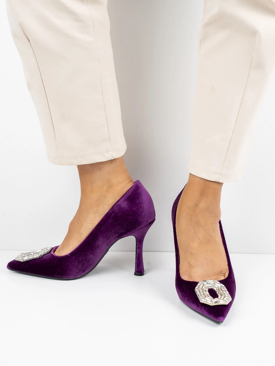 Modne czółenka damskie w kolorze Purple