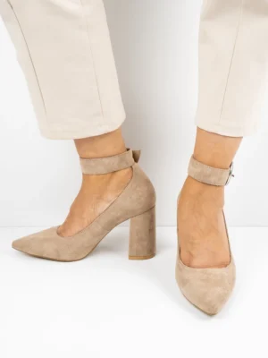 Modne czółenka w kolorze Khaki