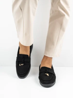 Modne mokasyny damskie w kolorze Black