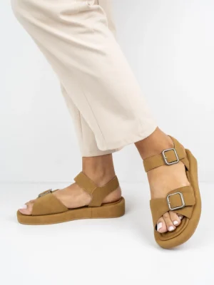 Buty damskie eleganckie w kolorze Camel