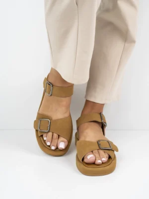 Buty damskie eleganckie w kolorze Camel