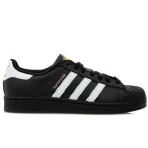adidas Superstar B27140 czarne, złote sneakersy skórzane