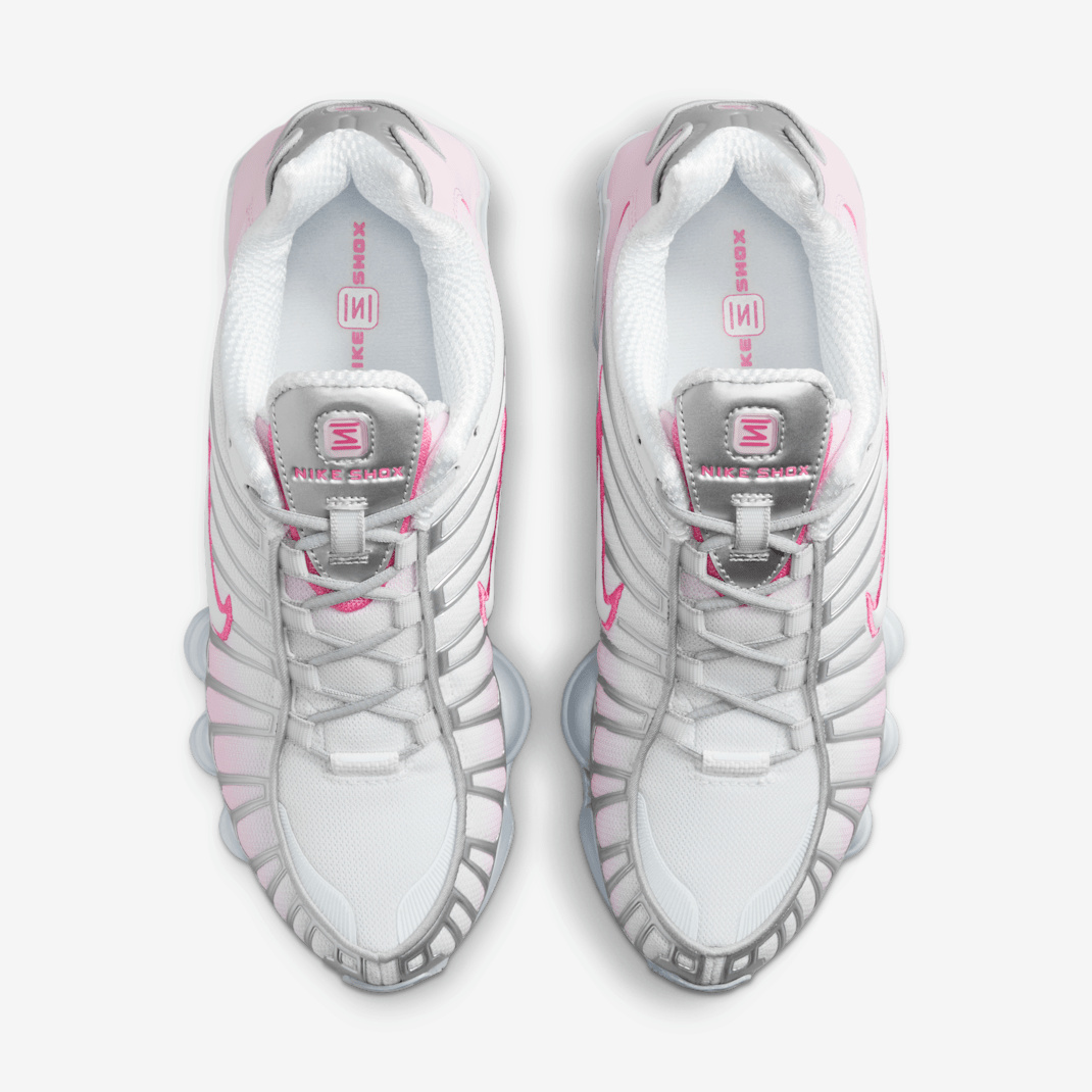 Buty Nike Shox TL HV2520-001 Biało-Różowe - obrazek 4