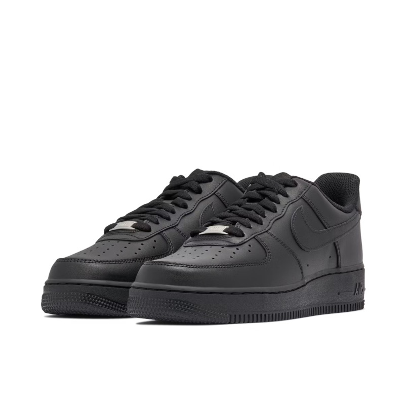 Nike Air Force 1 ’07 Low CW2288-001 Czarne buty skórzane - obrazek 3