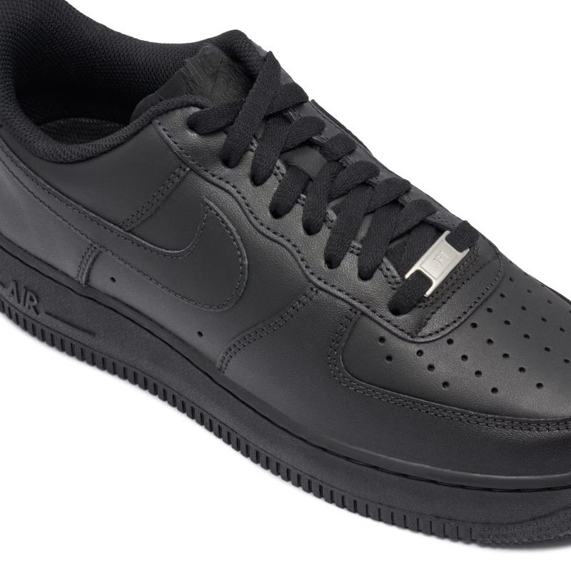 Nike Air Force 1 ’07 Low CW2288-001 Czarne buty skórzane - obrazek 4