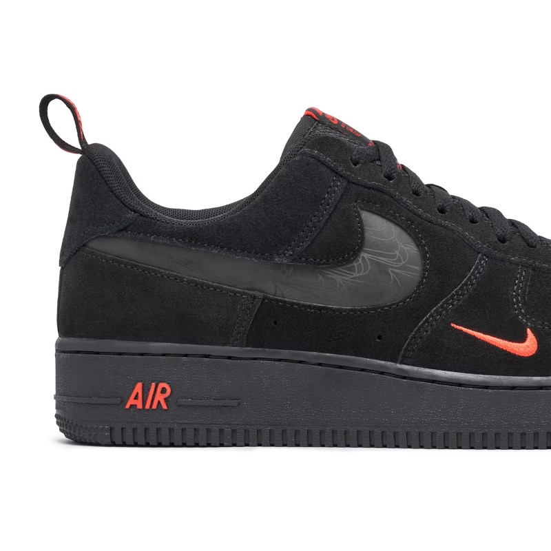 Nike Air Force 1 ’07 Low LV8 Black Crimson DZ4514-001 Czarne sneakersy - obrazek 4