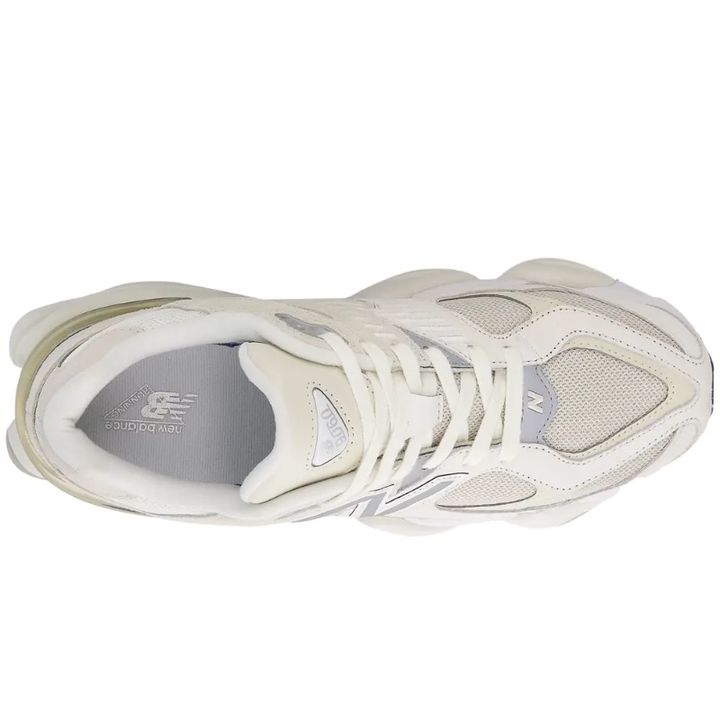 New Balance 9060 Sea Salt U9060WHT Białe zamszowe sneakersy - obrazek 3