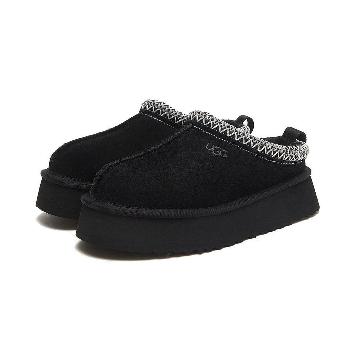 Ugg Tazz Czarne Black Klapki na platformie - obrazek 2