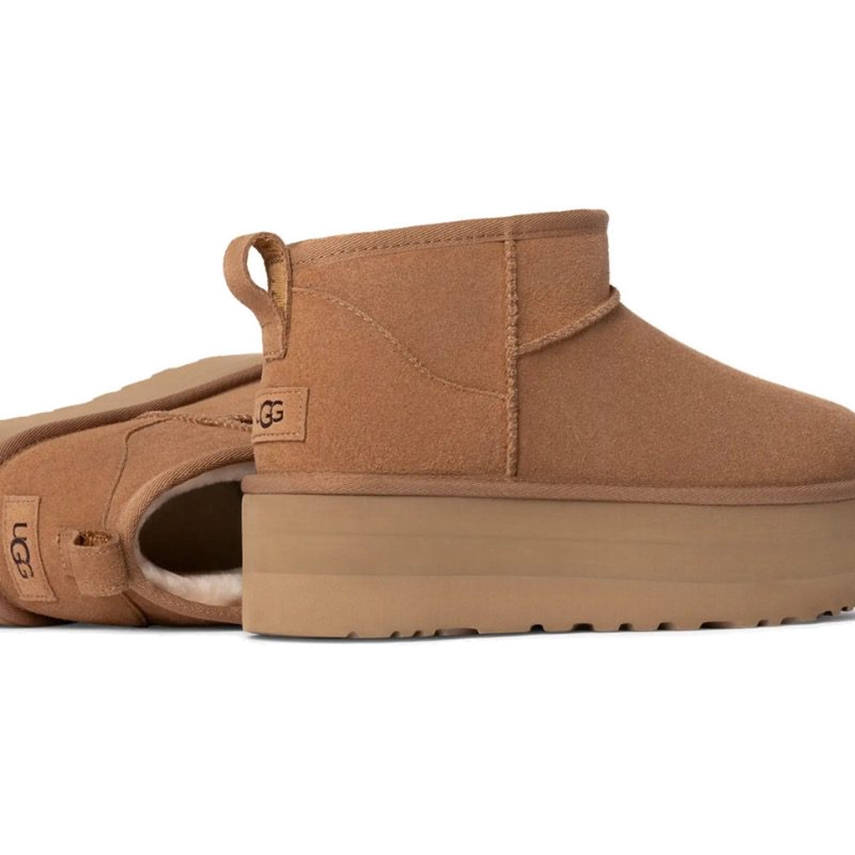 Ugg Classic Ultra Mini Platform Brązowe Zimowe buty na platformie - obrazek 4