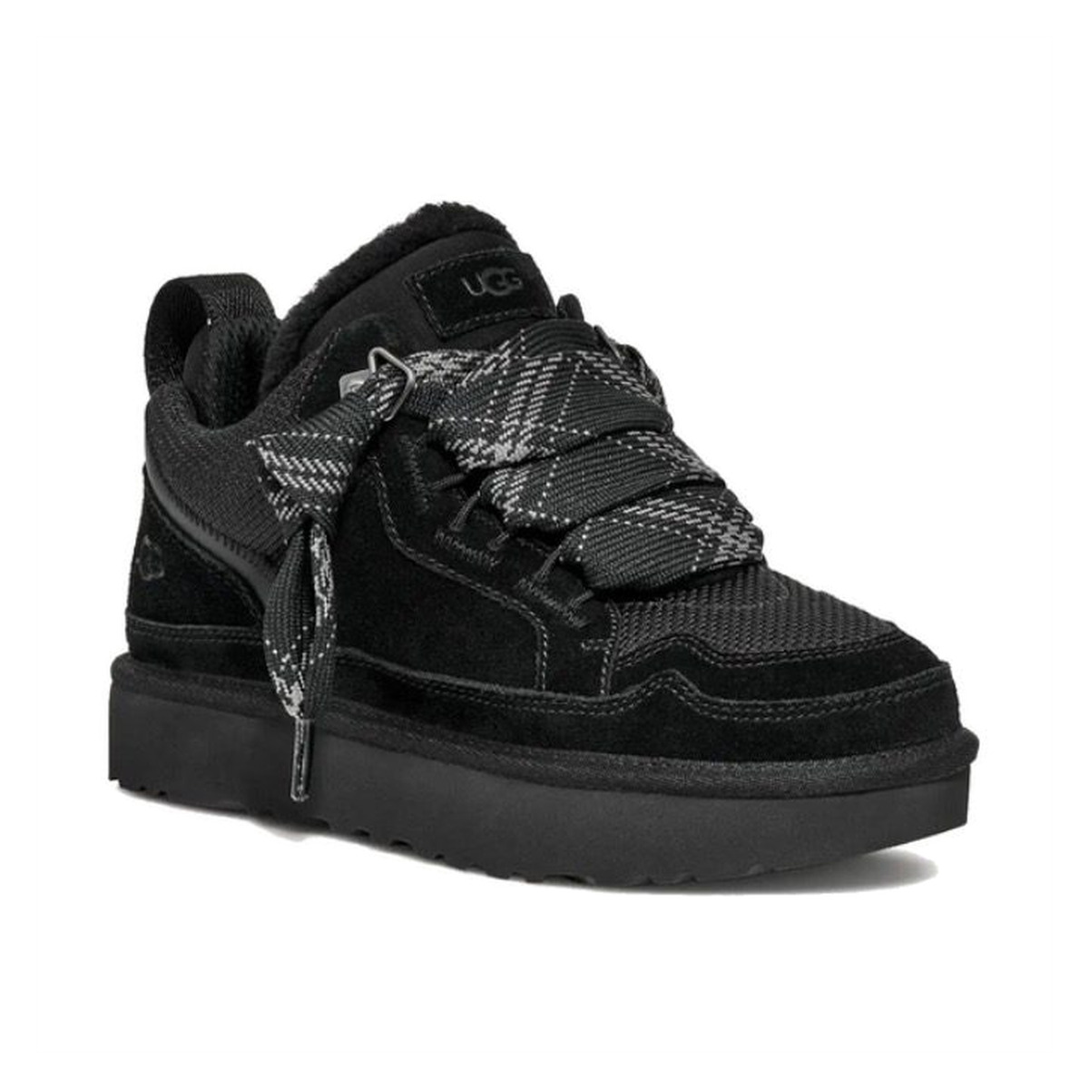 Ugg Lowmel Czarne Black Ocieplane Sneakersy - obrazek 4