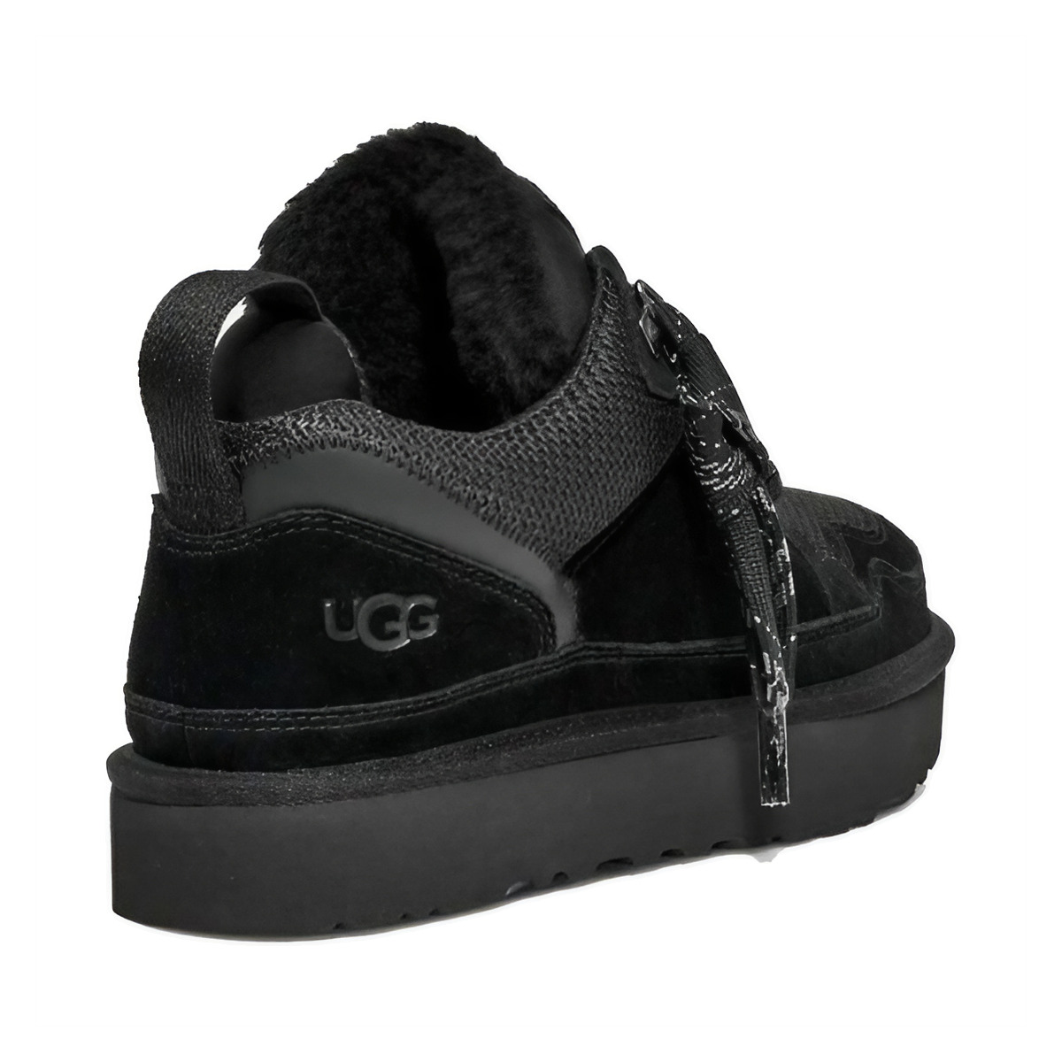 Ugg Lowmel Czarne Black Ocieplane Sneakersy - obrazek 5