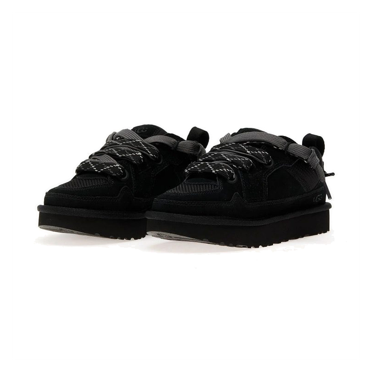 Ugg Lo Lowmel Czarne Black Ocieplane Sneakersy - obrazek 4
